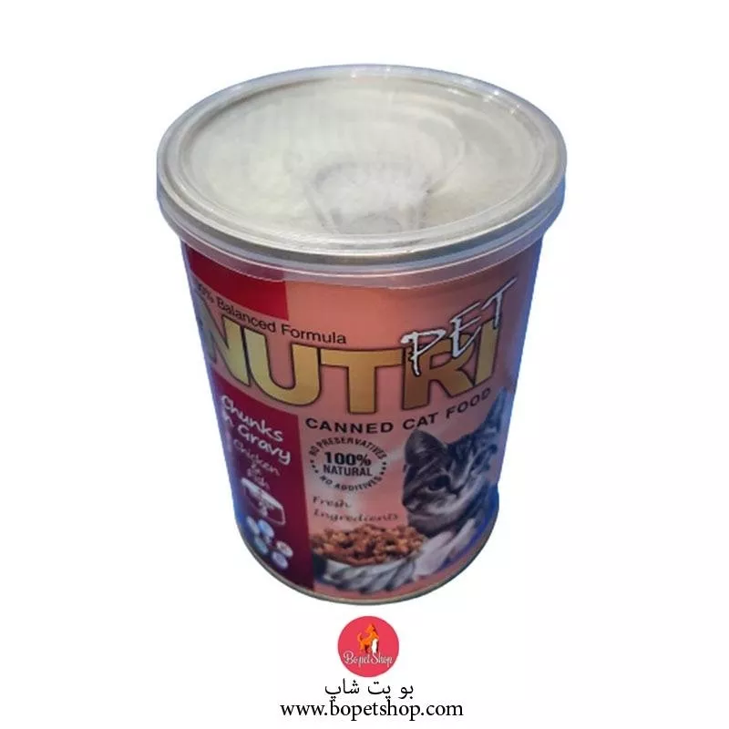 خرید کنسرو گوشت مرغ و ماهی ،مخصوص گربه، ۴۲۵ گرمی، برند نوتری پت Nutripet, Cat Canned Food, Chicken And Fish, 425g