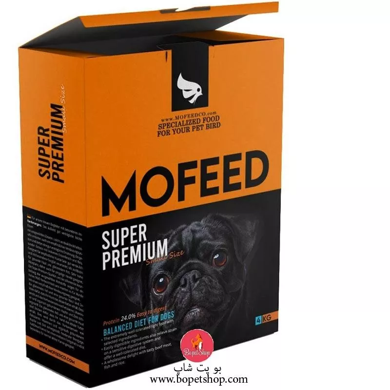 خرید غذا خشک سگ سوپر پرمیوم مفید برای سگ های نژاد کوچک4کیلوگرم Mofeed dry food mini dog Super premium adult 4kg